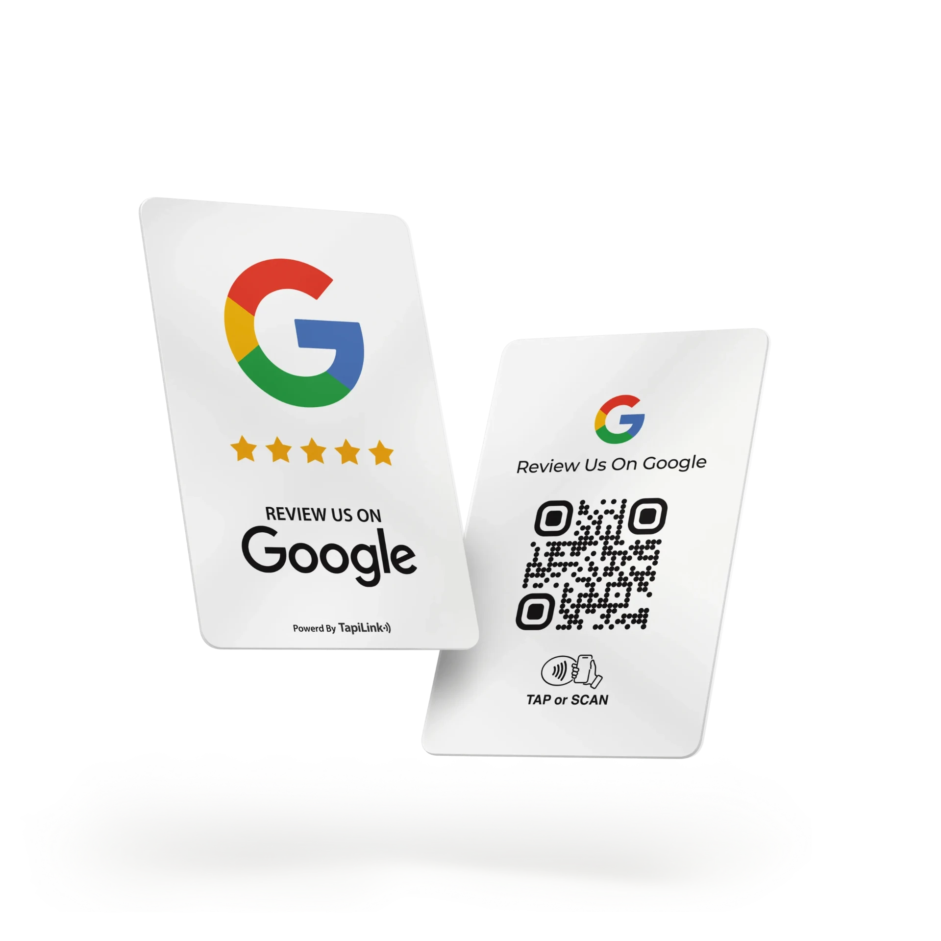 Review Card, färdigprogrammerad produkt med NFC och QR-kod för Google-recensioner